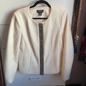 Liz Claiborne Blazer with Embellished Zipper